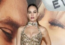 Дамска мода: Заблестете като Лили Джеймс с новия шедьовър на Roberto Cavalli